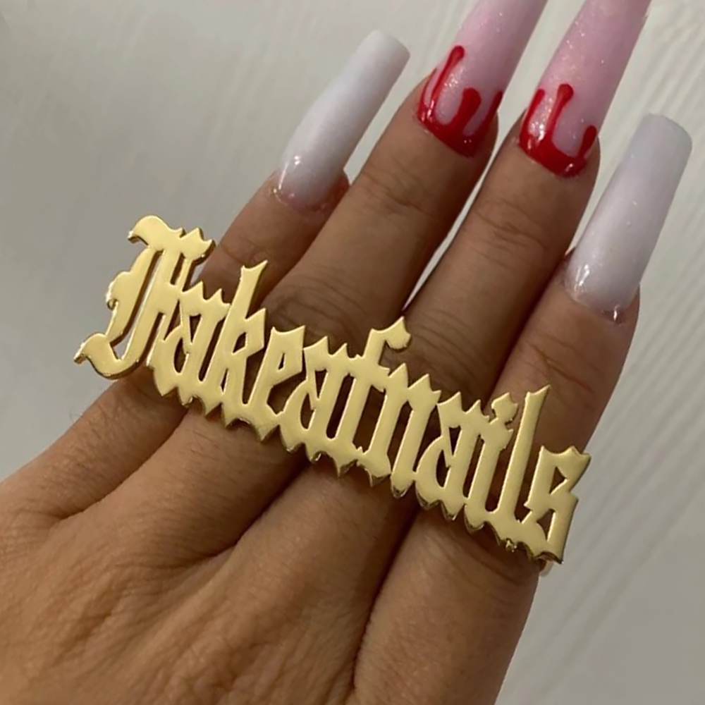 Initial Ring Custom - Erkekler Kadınlar için özel Ad Yüzük