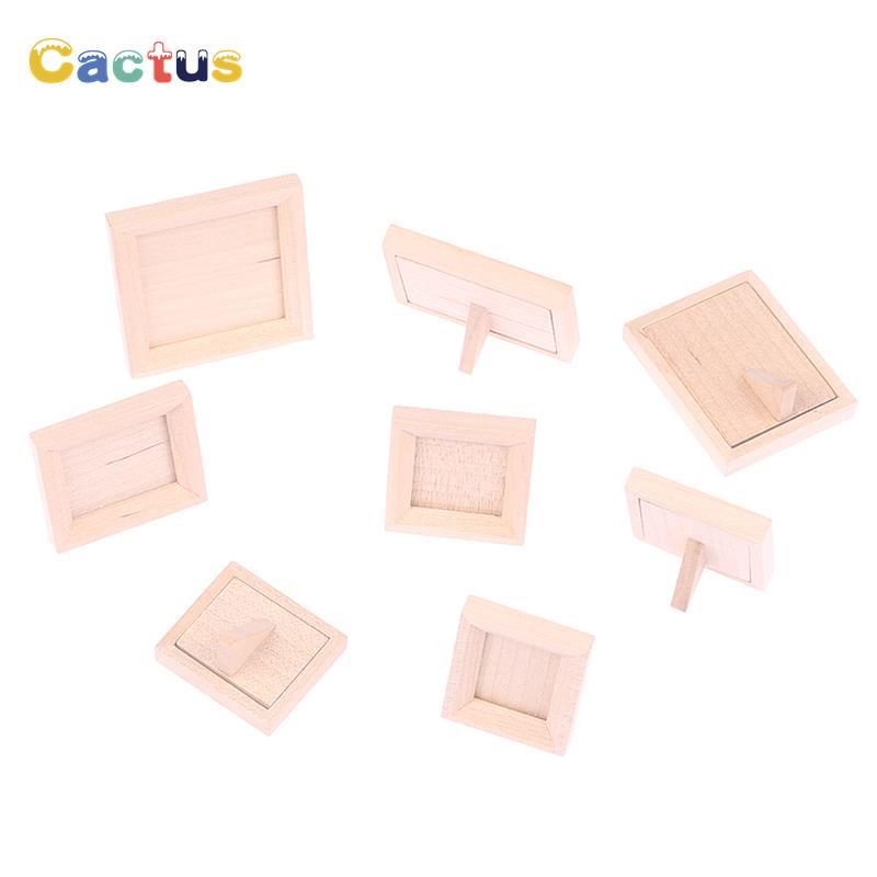 Engraved Wood Frame - 1 adet 1/12 Dollhouse minyatür ahşap