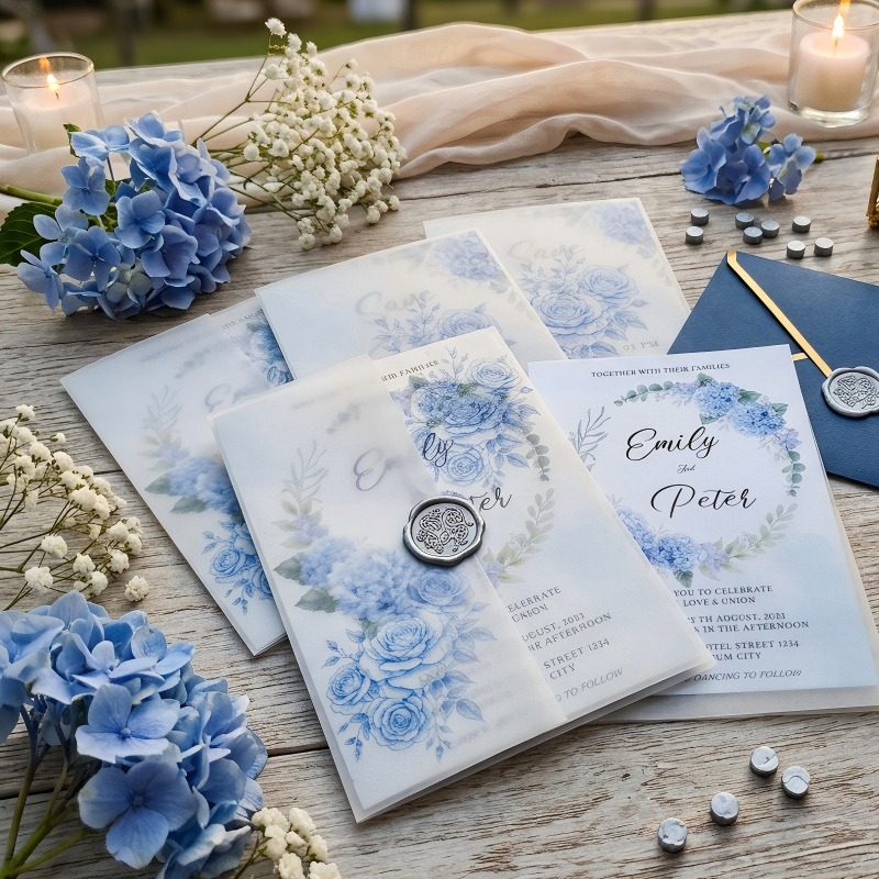 Wax Seal Letter Kit - 50 adet 13x18 cm Saydam Zarf