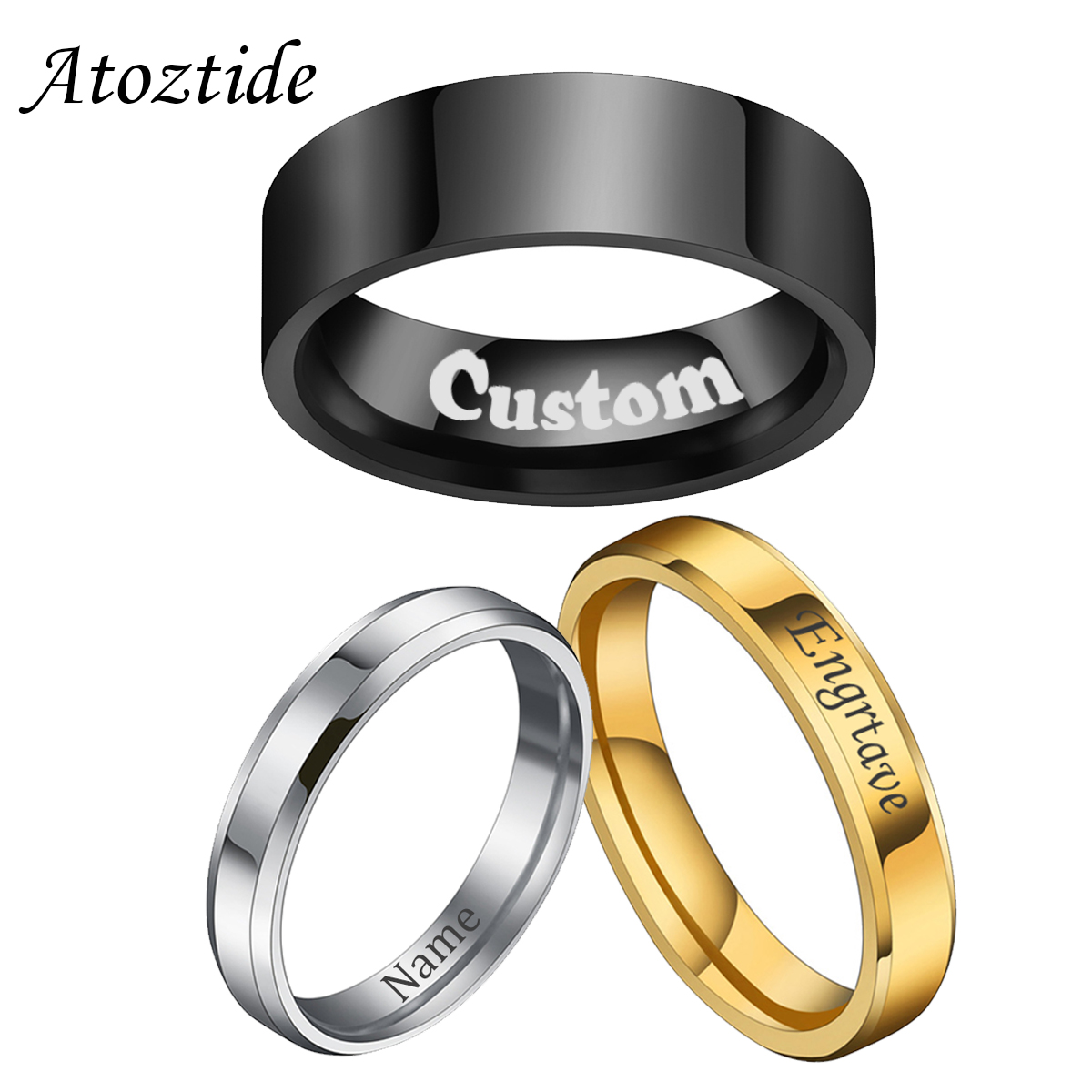 Atoztide 4/6/8mm kişiselleştir - Initial Ring Custom incelemesi ve fiyatı