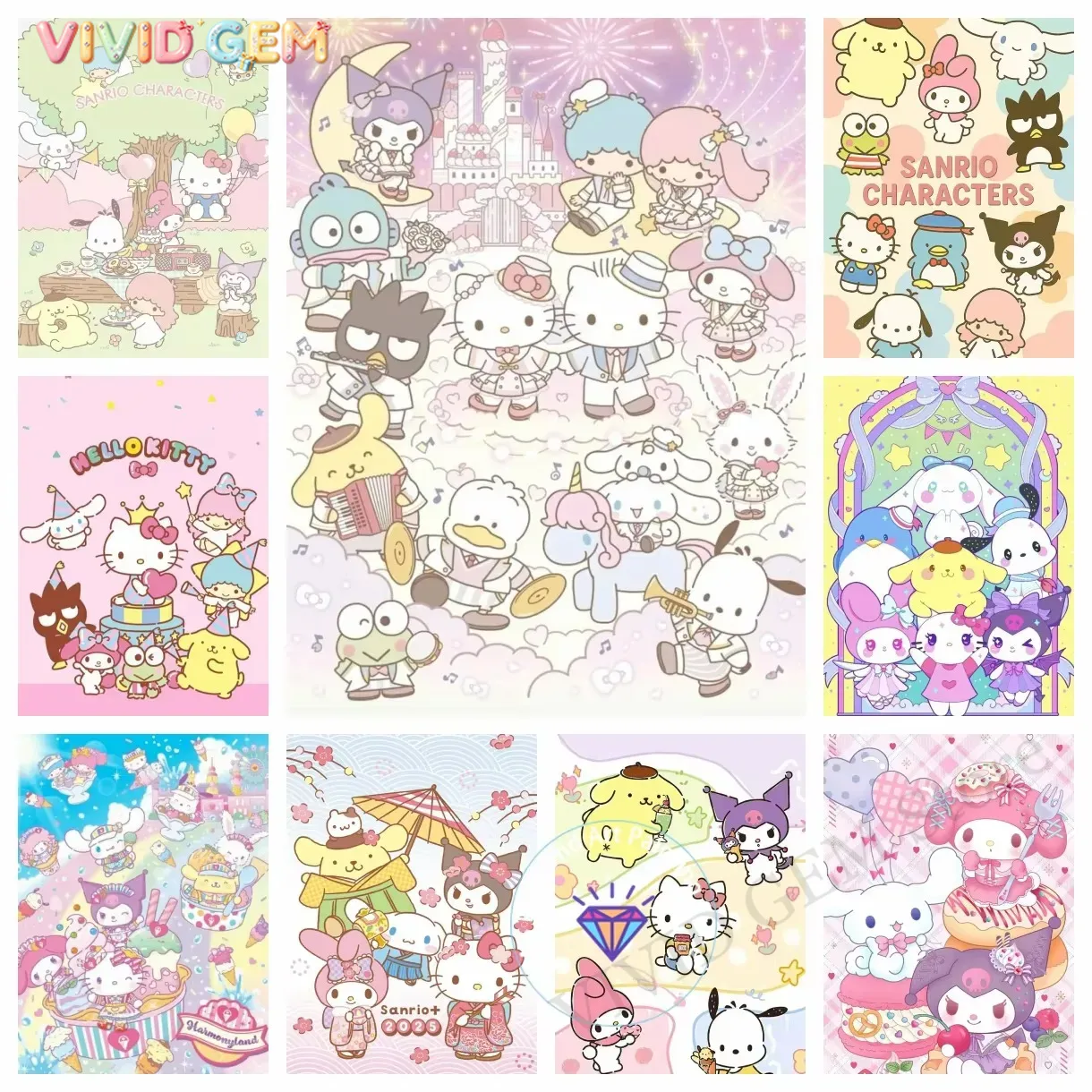 Elmas Boyama Sanrio Aile Kolek - Photo Mosaic Print incelemesi ve fiyatı