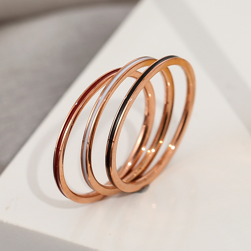 Titanyum Çelik Gül Altın Rengi - Initial Ring Custom incelemesi ve fiyatı